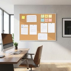 48×36 Inch Double-Sided Foldable Aluminum Cork Bulletin Vision Board 20 PCS