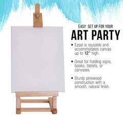 16″ Mini Tabletop Wooden H-Frame Studio Artist Painting and Display Easel Stand