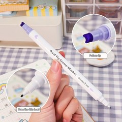 Double Head Stamp Marker Set for Kid Student Adult Doodling Drawing Card Making