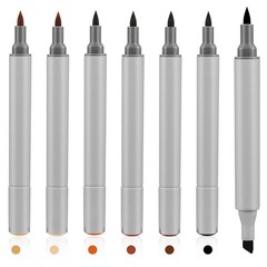 6 Pack Dual Tip Leather Dye Marker Pens Touch up Pen Shoe Marker Leather Flow Ma