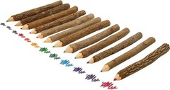 Assorted-Stick Twig Colored Outdoor Wooden Pencils Tree Child Camping Decorative