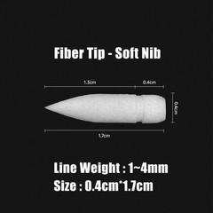 Marker Pen Tips 100 PCS Acrylic Paint Replacement Soft Brush Nibs Guangna