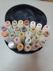 Ohuhu 25 Skin Colors Brush & Broad Dual Tips Art Marker Set