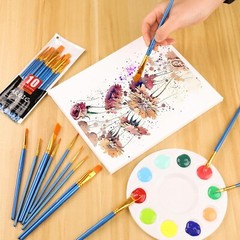 240-Piece Nylon Paint Brush Set – Multi-Use for Oil, Acrylic & Watercolor Art