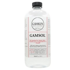 Artists’ Grade Gamsol Oil Color Size: 1 Liter, 33.8 Fl Oz (Pack of 1), Clear
