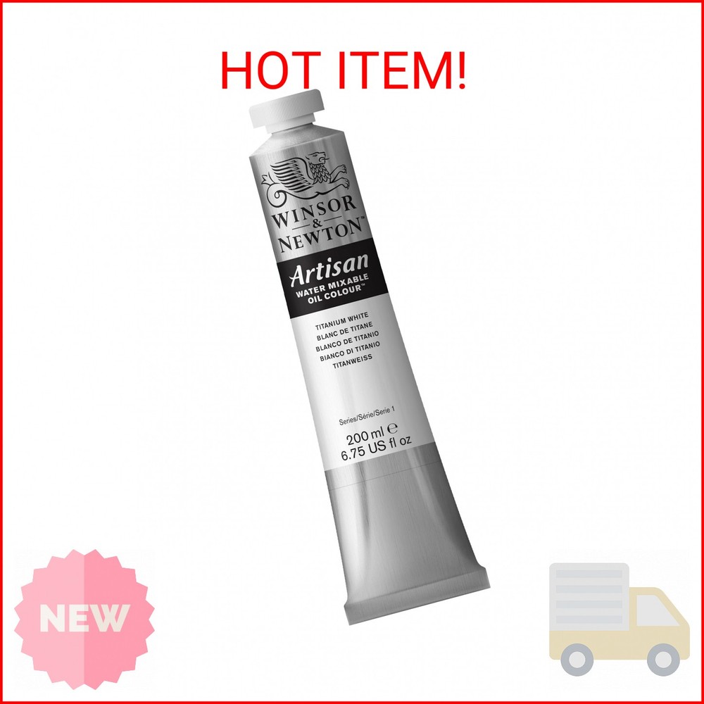 Winsor & Newton Artisan Water Mixable Oil Colour, 6.75-oz (200ml), Titanium Whit