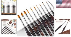 Miniature Paint Brushes, 11pcs Micro Detail Paint Brushes for Model, Paint by…