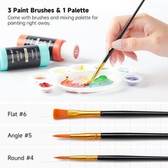 Acrylic Paint, 25 Colors Acrylic Paint Set, 2oz/60ml Bottles, Rich Pigments P…