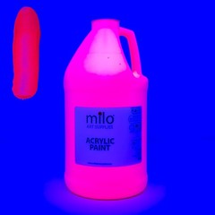 milo Fluorescent Pink Neon Acrylic 64 Ounce (Pack of 1),
