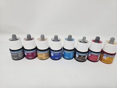 Artist’s Loft Watercolor Ink Lot of 8 Dropper Bottles 45ml Assorted Colors New