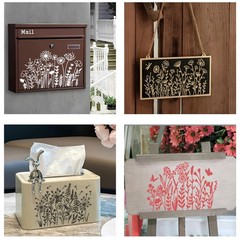 Flower Stencils for Painting, 14pcs Floral Stencils for Crafts Reusable, Draw…