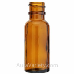 1 OZ 30ML AMBER BOSTON ROUND GLASS BOTTLES WITH CLOSED CONED CAPS 12 24 72 144
