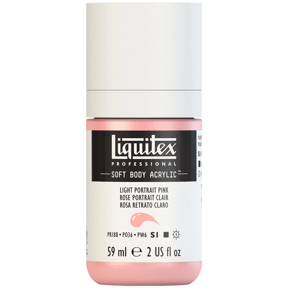 Light Pink Soft Body Acrylic Paint 2 Fl Oz Safe Archival Quality Pigments