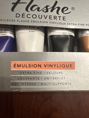 Lefranc Bourgeios Flashe Vinyl Paint, Discovery Set, 6x20ml + Matte Varnish, 7 C