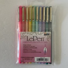 Marvy Uchida LePen Pastel Colors Artwork Pens – Set of 10