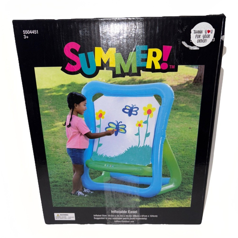 NEW Inflatable Easel INDOOR Outdoor Artist Washable Canvas 26.5 X 49 X 39 inches