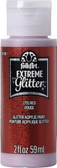 FolkArt Extreme Glitter Acrylic Paint in Assorted 2 Fl Oz (Pack of 1), Red