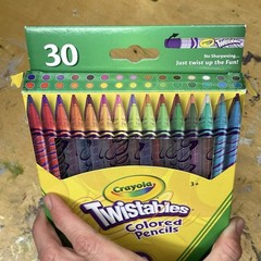 Crayola Twistables Colored Pencil Lot Box Of 30 And 16 Loose 2015 Artsy