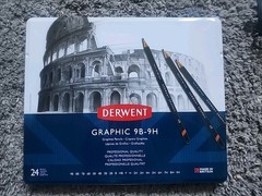 Derwent Graphic Pencils, Metal Tin, 24 Count (34202)