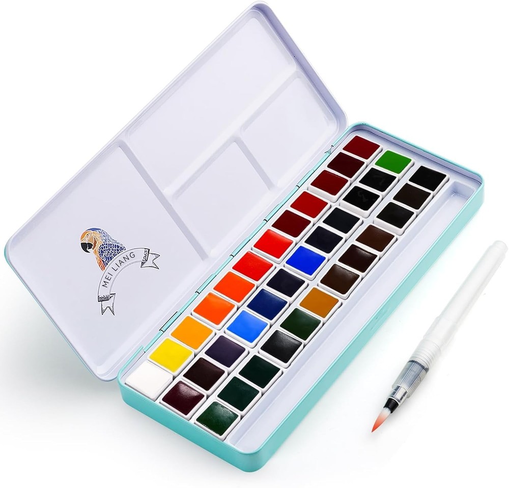 MeiLiang Watercolor Paint Set, 36 Vivid 1 Count (Pack of 36), 36 Colors