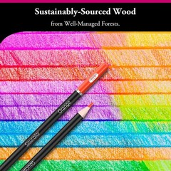 72-Color Colored Pencils for Adult Coloring Books, Soft Core, Back to School …