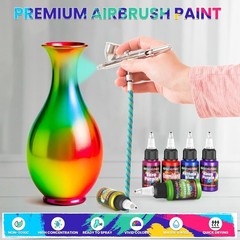 Airbrush Paint – 54 Colors with 2 Airbrush Thinners, Ready to Spray Air Brush…