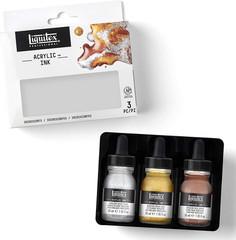Professional Acrylic Ink, 1-Oz (30Ml), Iridescent Set, Set of 3