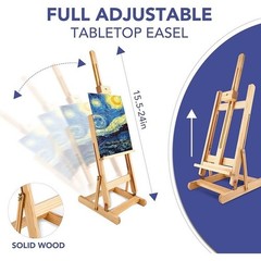 Professional Acrylic Painting Set 60 Pieces W/ Brushes Canvas Easel Gift Box New