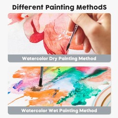 TAVOLOZZA Watercolor Paint Set, 50 Vivid 1 Ounce (Pack of 1), 50 colors