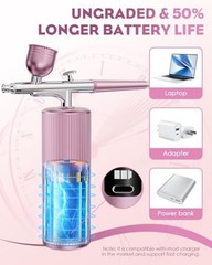 Airbrush Kit with Compressor – Airbrush for Nails,48PSI Screen Display Air Pink