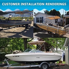10 Optional Colors Available 3-4 Bow 13 Bimini Top Cover – 13 Different Sizes