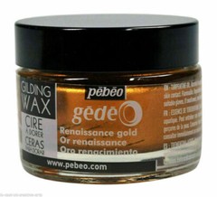 Gilding wax 30ml jar Empire Renaissance gold or Silver craft wax Pebeo Gedeo