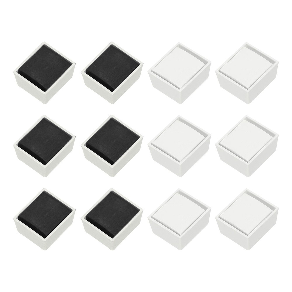 12Pcs 4g Watercolor Paint Refill for Art Crafts Painting Supplies, Black/White