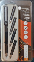 Manuscript Brand Classic Calligraphy Set With 5 Nibs and Fountain Pen New