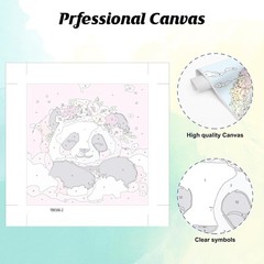 4 Pack Paint by Numbers Kit for Kids, DIY Canvas Painting Set for Kids Gift DIY