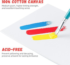 12 Pack 8X10 Canvas Boards for Painting, Gesso Prime for Acrylic Oil Watercolor