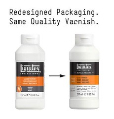 Liquitex 8 Oz Archival Permanent Gloss Varnish Non Yellowing Water Resistant