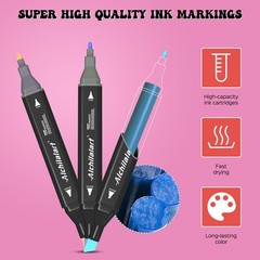 120-Colors Alcohol Based markers, Alcohol Markers Set, Dual Tip Alcohol Sketc…