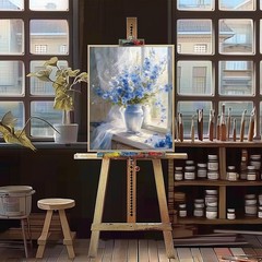 Natuyalo Paint by Numbers Kit for Adults – Blue Flower 16×20 inches, ART-01