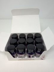 (12) 1 Oz Bottles Of Angelus Acrylic Leather Purple Colored Paint New