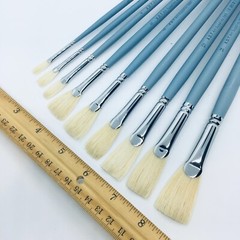 XDT#686 Fan Artist Paint Brush Art Brushes Hog Bristle Oil Acrylic Watercolor