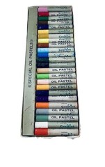 CRAFTINT OIL PASTELS 24 COLORS SMALL SIZE SET #510 NEW OLD STOCK