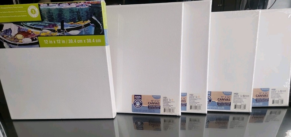 Mixed Lot Of 7~ Blank Artist Canvas~ Artist’s Loft & ArtSkills~ DIY~Various Size