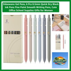 Elegant 6-Pc Gel Pen Set with Quick-Dry Black Ink & Soft Grip for Smooth Writing
