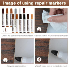 New Upgrade Furniture Pens for Touch Up, 12 Colors Wood Scratch Repair Markers,