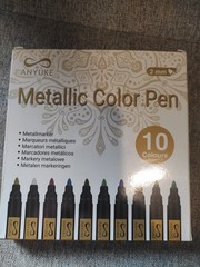 ANYUKE Metallic Marker Pens for Crafts for Kids Adults, 10 Metallic Paint Pens