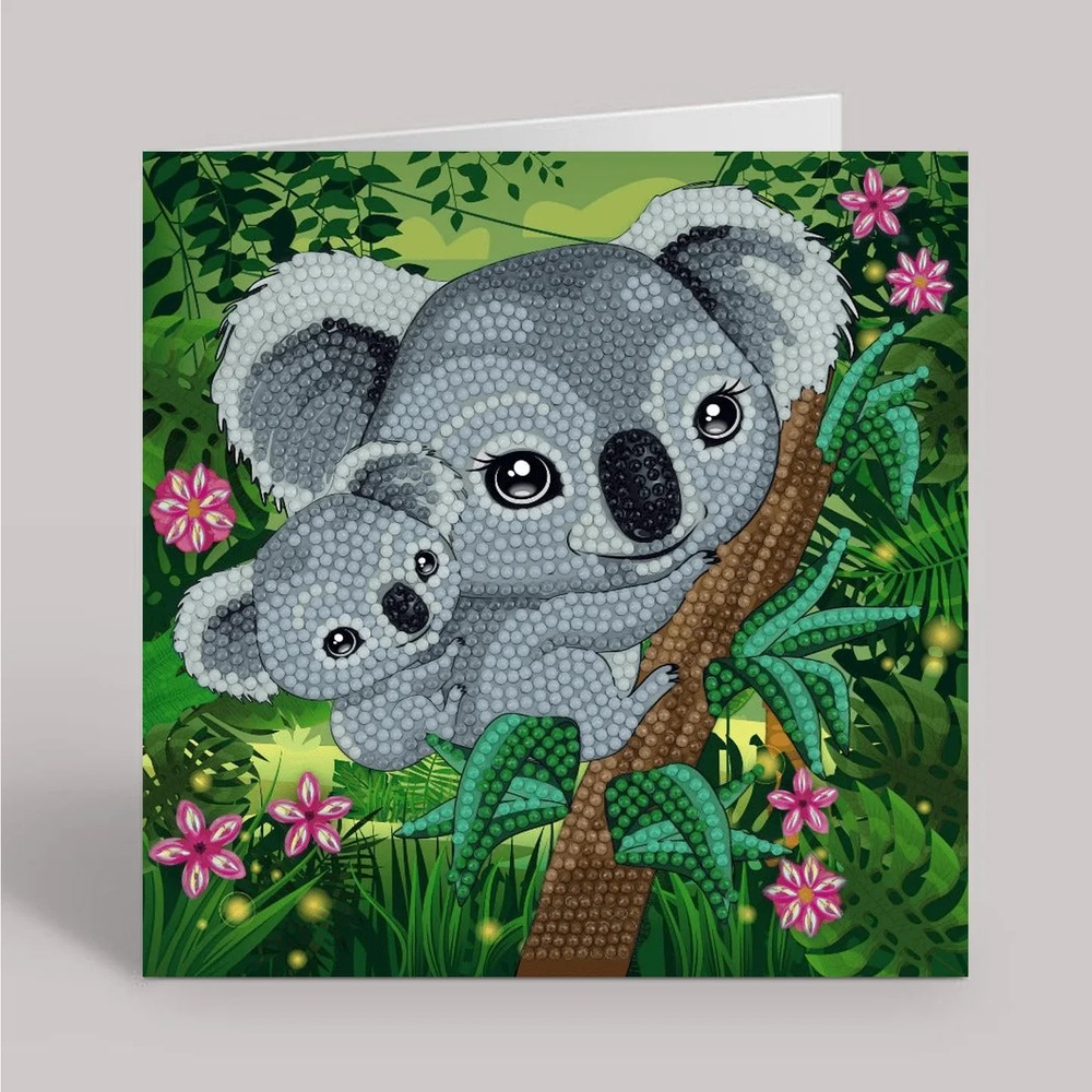 CraftBuddyUS CCK-A82: “Koala Hugs” Crystal Art Card 18 x18cm