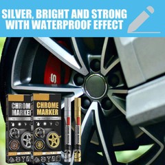 6× Liquid Mirror Chrome Marker Set DIY Car Paint Pen Metal Marker Plated Pens US