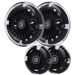 80mm Led Light Up Scooter Wheels – White Flashing – Black