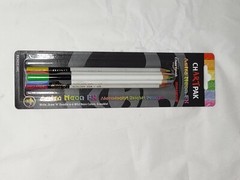 CHARTPAK Astra Neon FX Erasable Colored Pencils 6 Pack FA3415.6BC – New